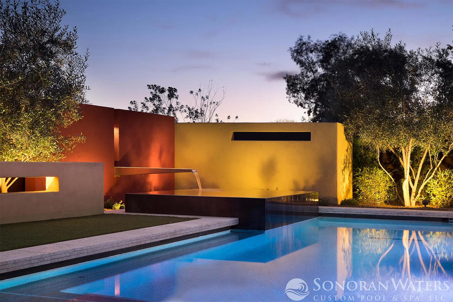 Modern Pool Landscape Scottsdale AZ, Scottsdale, AZ — Sonoran Waters
