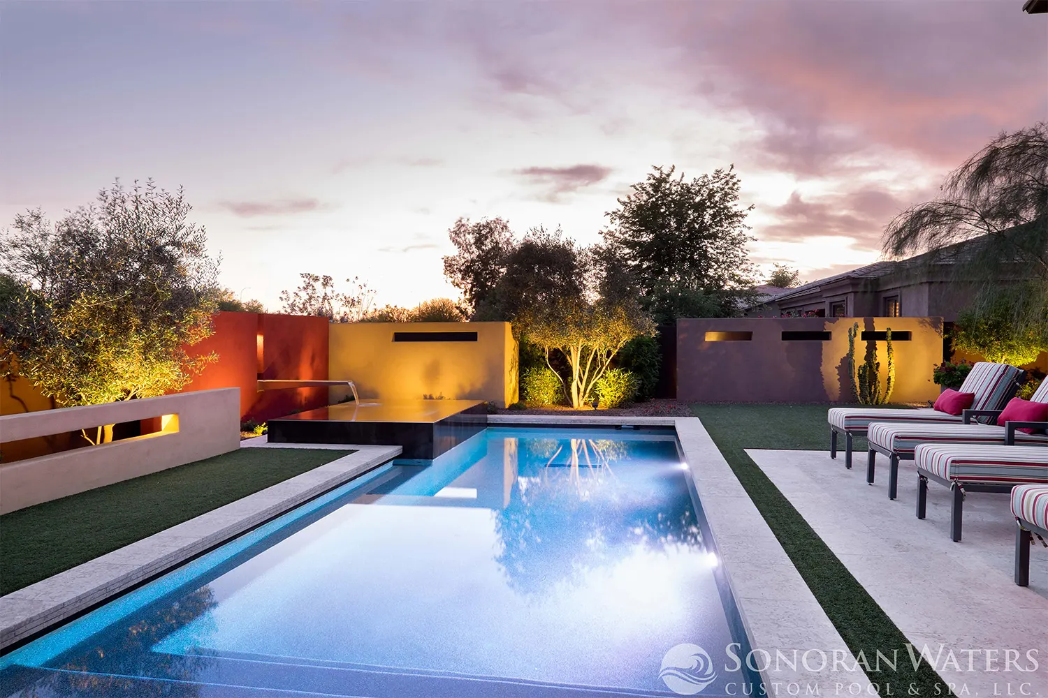 Modern Pool Landscape Scottsdale AZ, Scottsdale, AZ — Sonoran Waters
