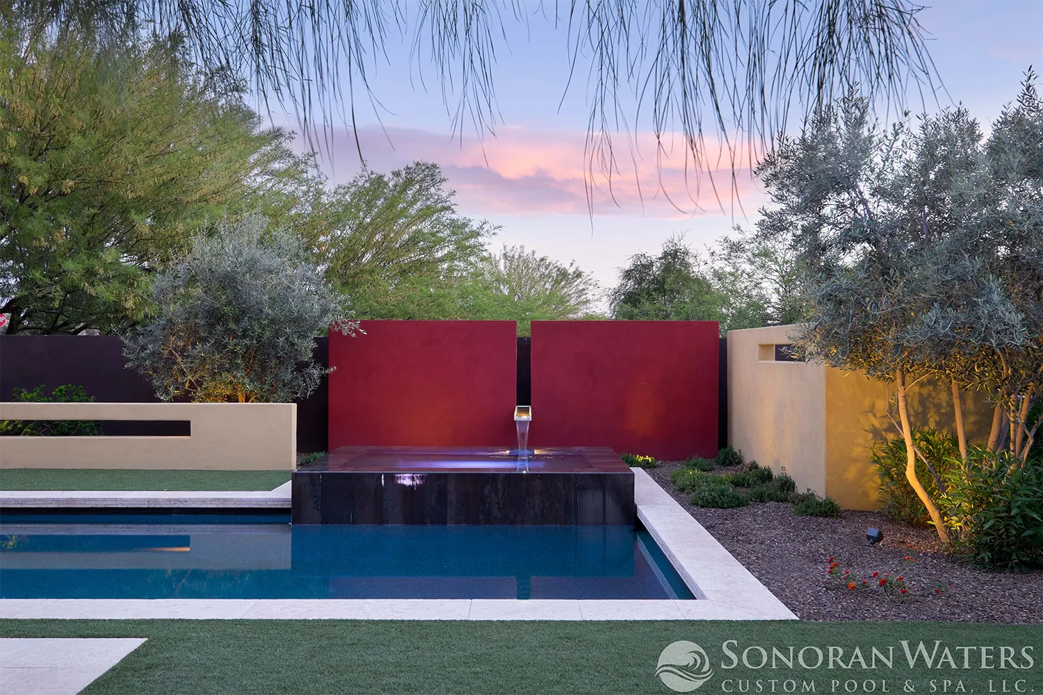 Modern Pool Landscape Scottsdale AZ, Scottsdale, AZ — Sonoran Waters