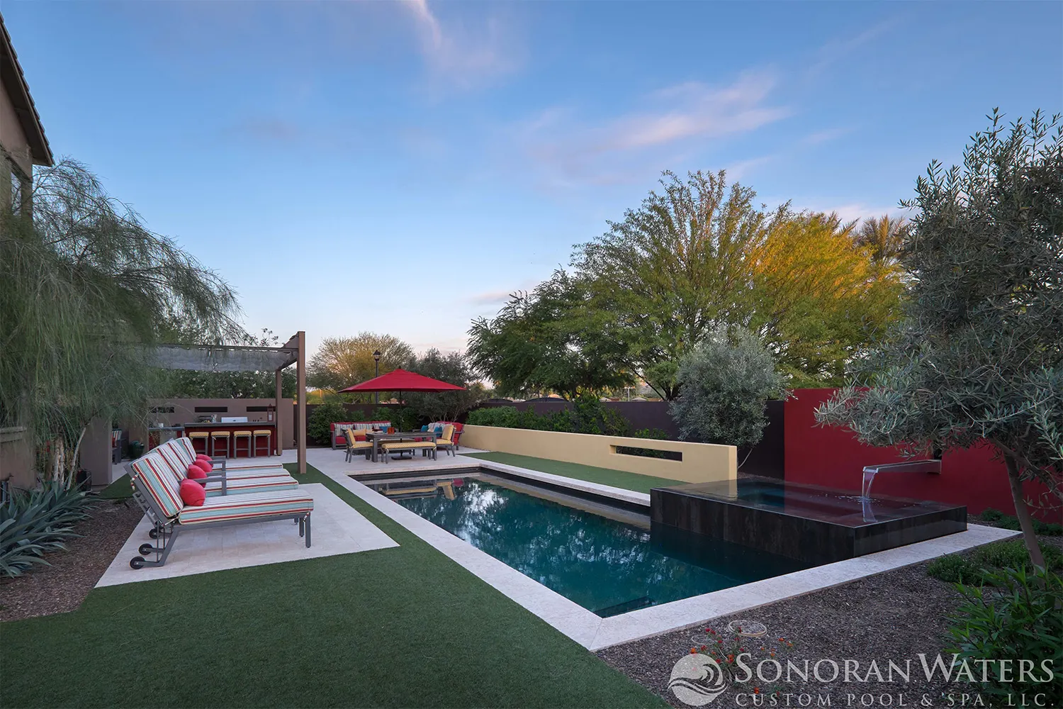 Modern Pool Landscape Scottsdale AZ, Scottsdale, AZ — Sonoran Waters