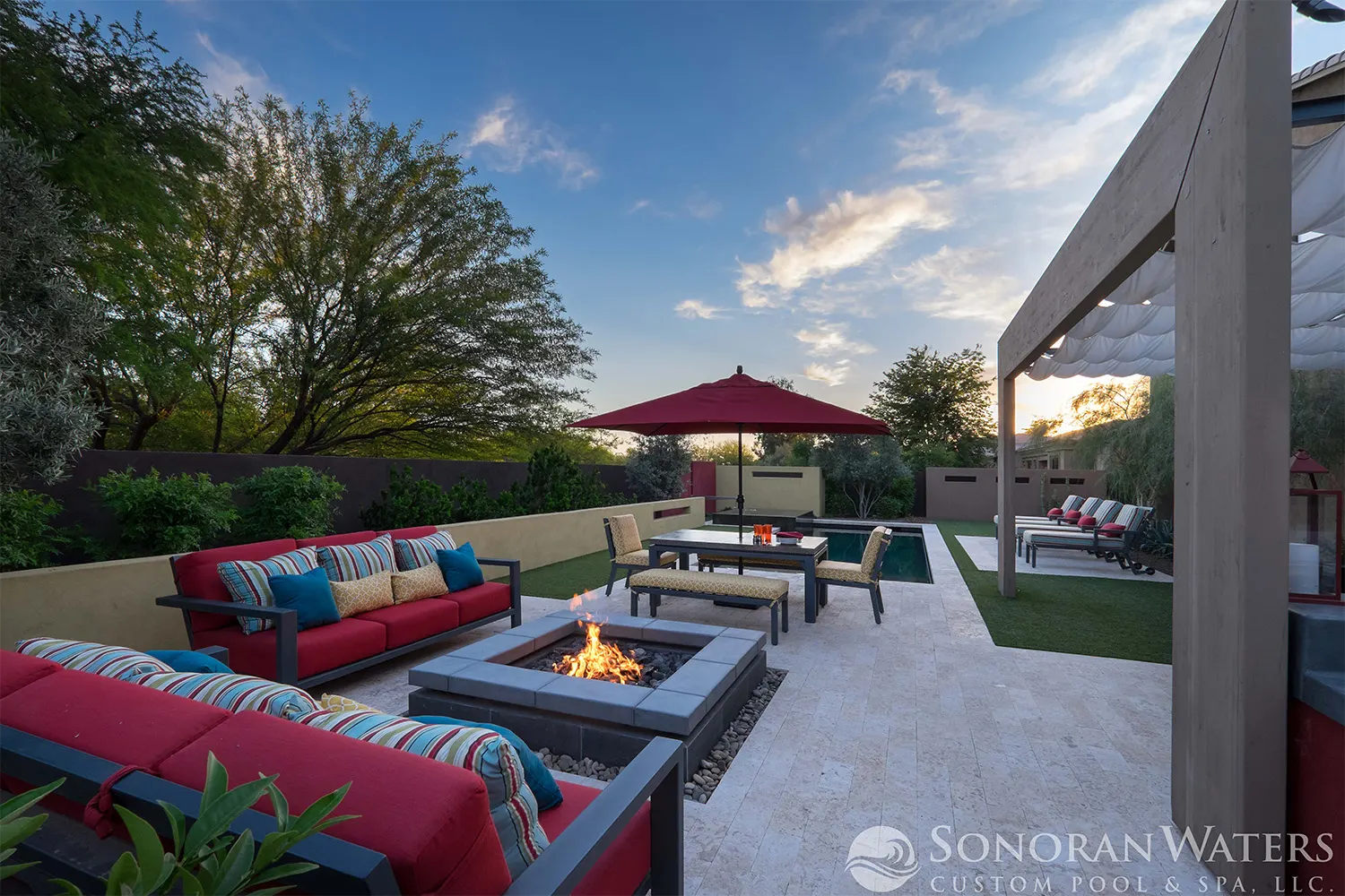 Modern Pool Landscape Scottsdale AZ, Scottsdale, AZ — Sonoran Waters