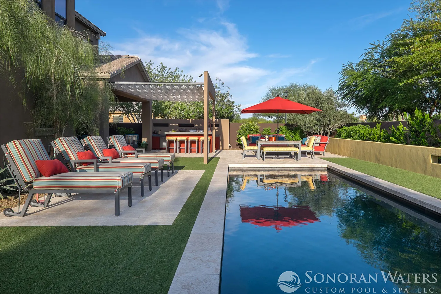 Modern Pool Landscape Scottsdale AZ, Scottsdale, AZ — Sonoran Waters