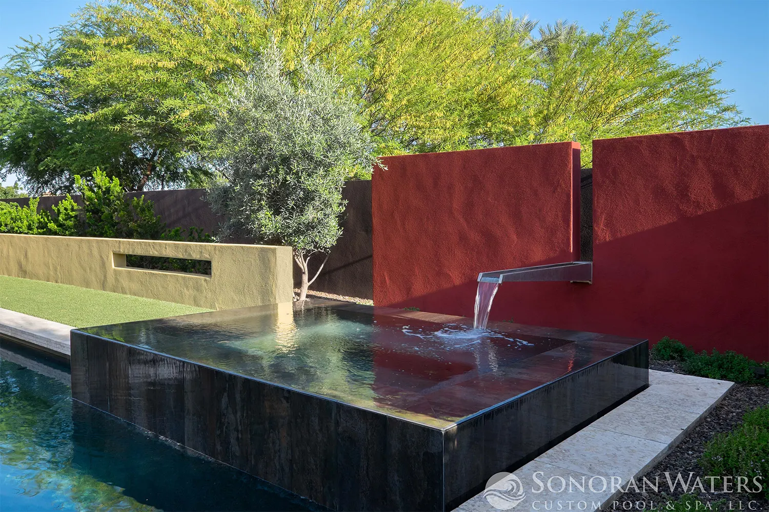 Modern Pool Landscape Scottsdale AZ, Scottsdale, AZ — Sonoran Waters