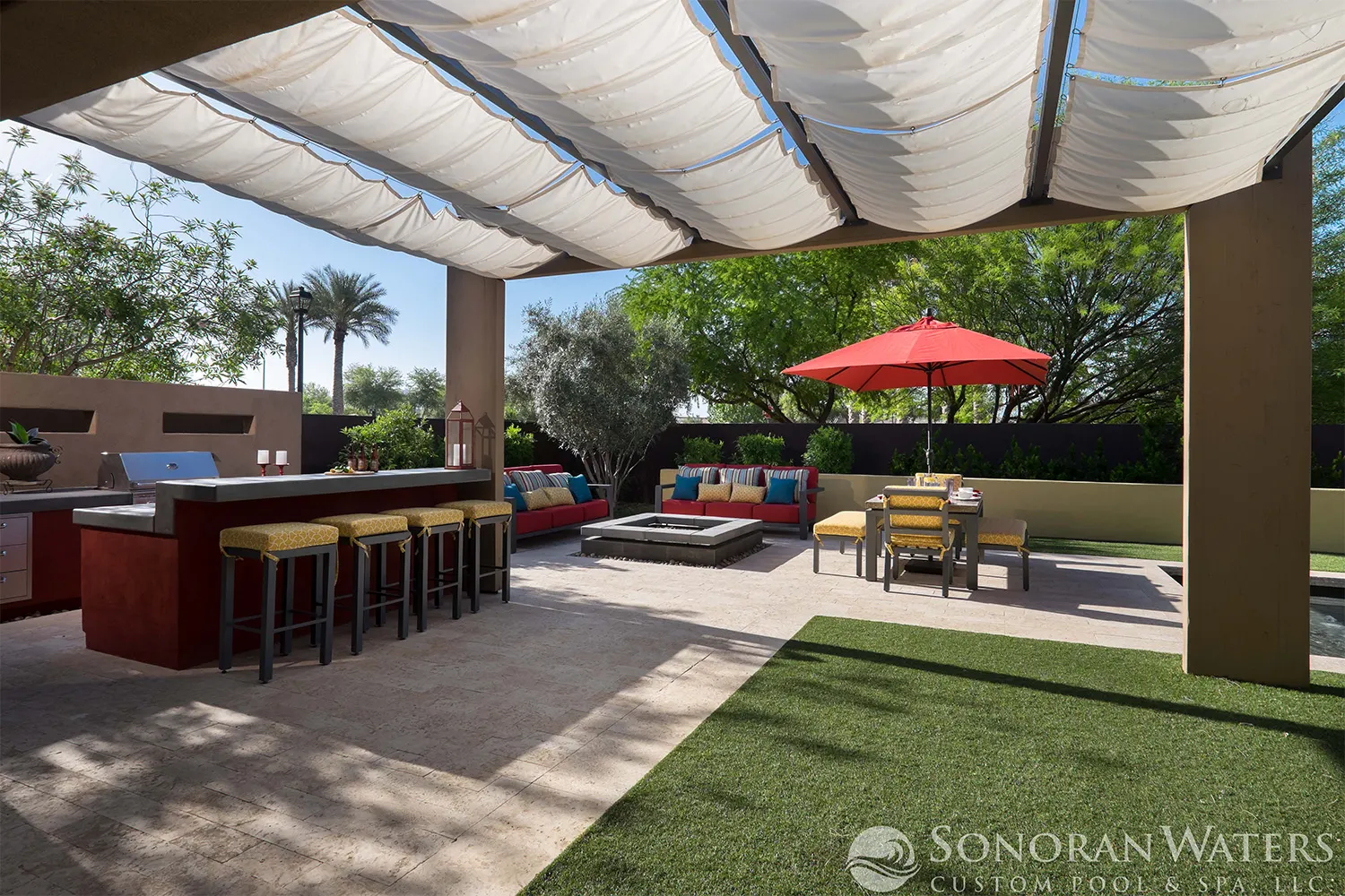 Modern Pool Landscape Scottsdale AZ, Scottsdale, AZ — Sonoran Waters