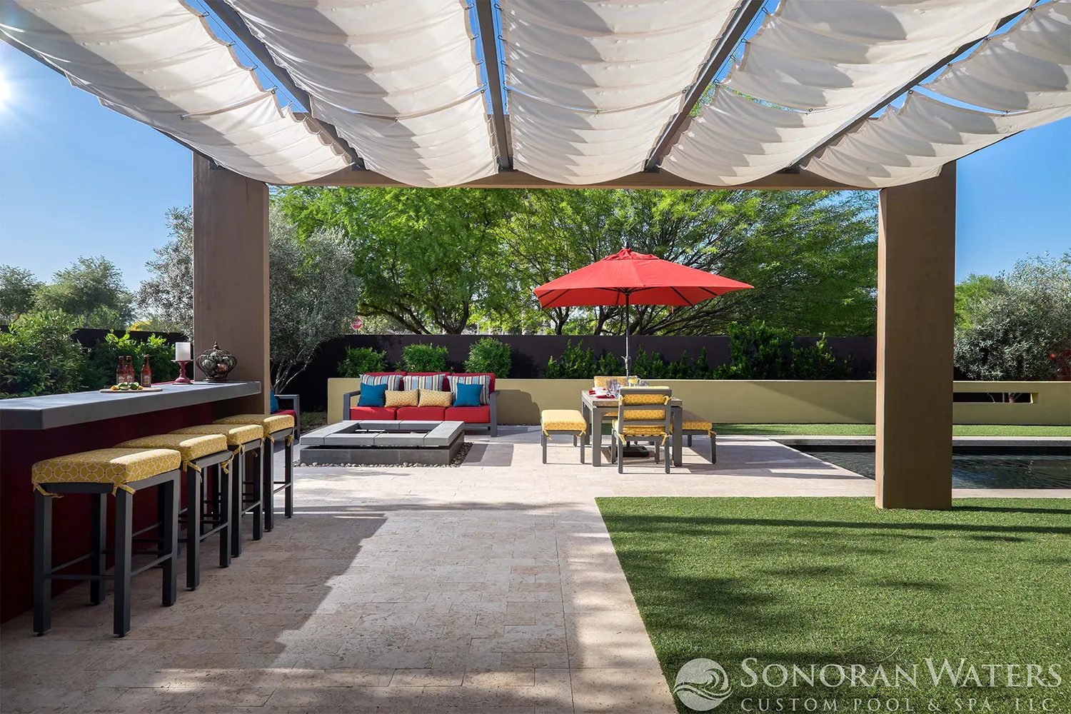 Modern Pool Landscape Scottsdale AZ, Scottsdale, AZ — Sonoran Waters