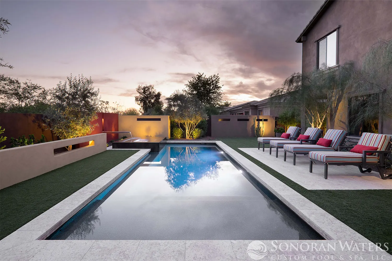 Modern Pool Landscape Scottsdale AZ, Scottsdale, AZ — Sonoran Waters
