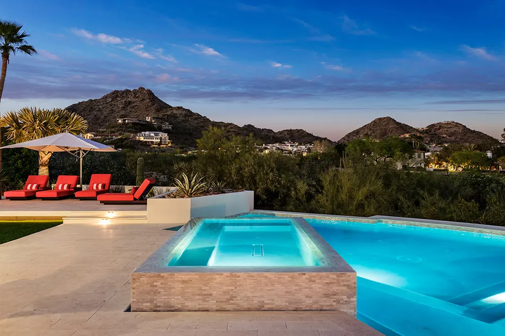 With Infinity Edge Spa 11, Paradise Valley, AZ — Sonoran Waters