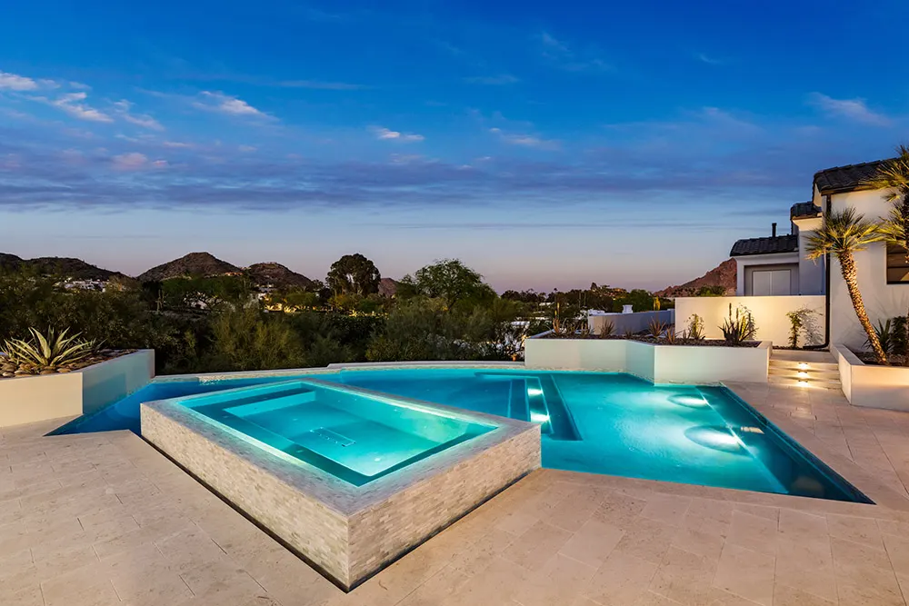 With Infinity Edge Spa 9, Paradise Valley, AZ — Sonoran Waters